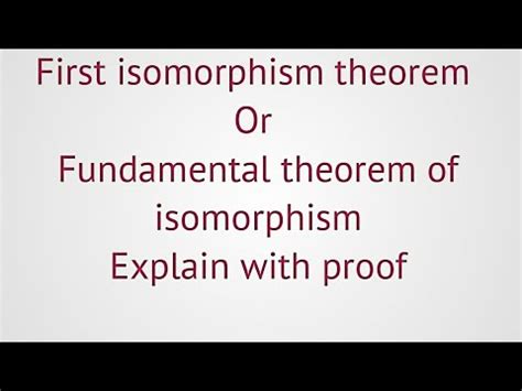 First Isomorphism Theorem に対する画像結果