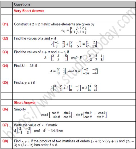 Image result for Basic Matrix Operations Sheets