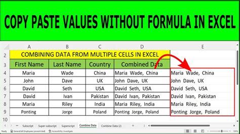Toradh íomhá ar How to Paste Values in Excel