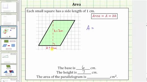 Toradh íomhá ar Area of Parallelogram Worksheet Using Grid Method