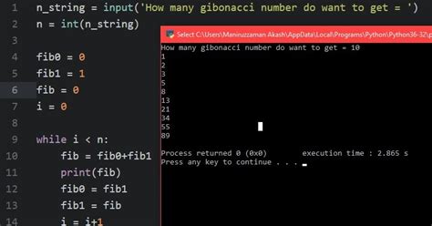 Afbeeldingsresultaten voor Fibonacci Series Coding in Python