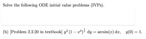 Image result for Ode Initial Value Problem
