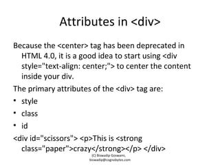 CSS Attributes of a Div に対する画像結果