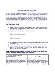 Sample Process Analysis Paragraph に対する画像結果