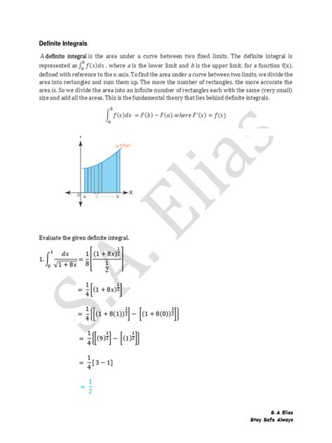 Image result for Definite Integral Examples and Solutions
