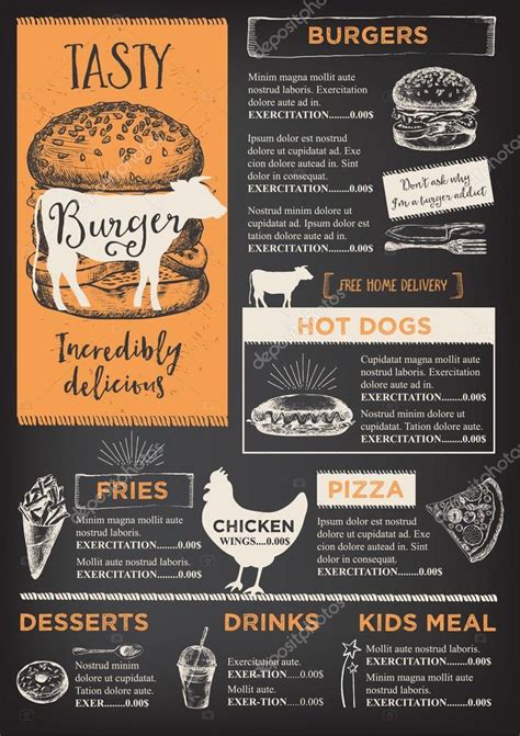 Image result for Burger Menu Design