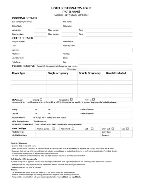 Hotel Reservation Form に対する画像結果