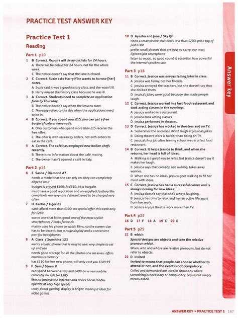 Image result for Practice Test Answer Key