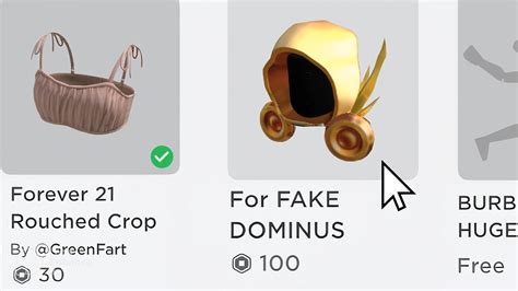 Fake Dominus Roblox UGC に対する画像結果
