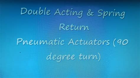 Image result for Spring Return vs Double Acting Actuator