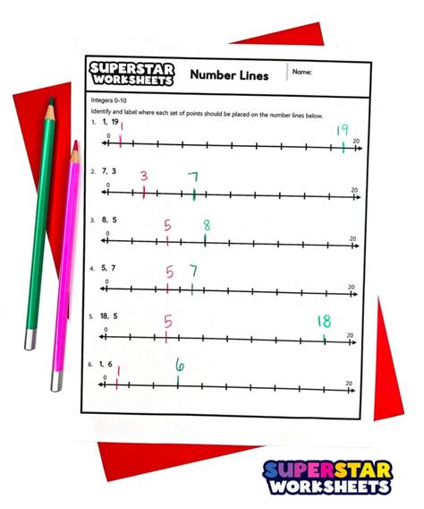Image result for Numbered Number Line Worksheet