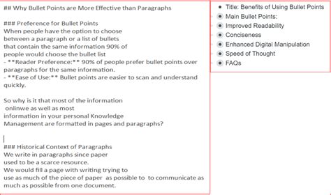 Bullet Point Writing Examples に対する画像結果
