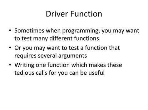 Image result for Driver Function