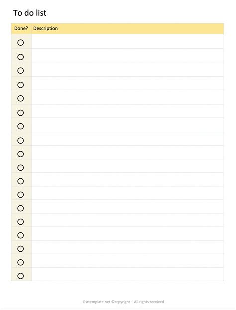 Image result for To Do List Template iOS