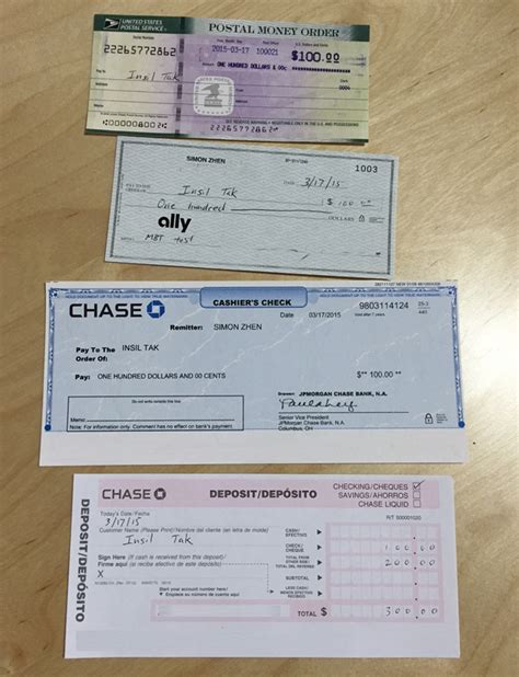 Money Order Personal Check に対する画像結果