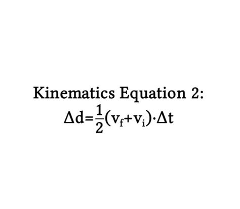 Image result for Basic Kinematics Formulas