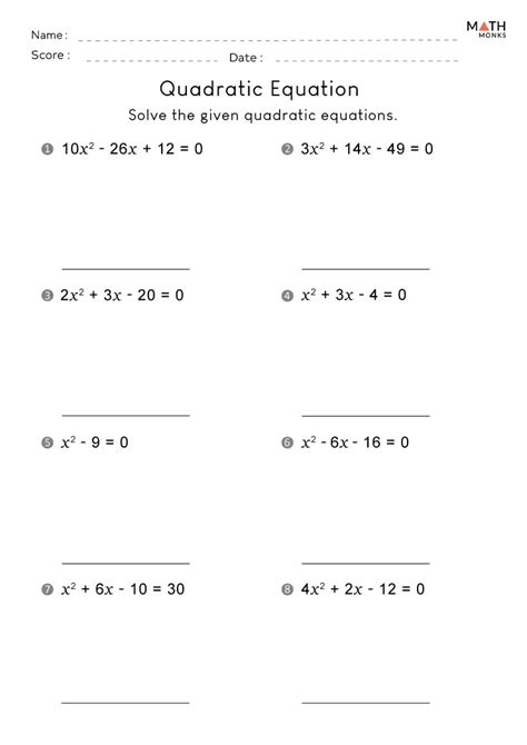 Image result for Writing Quadratic Functions Worksheet