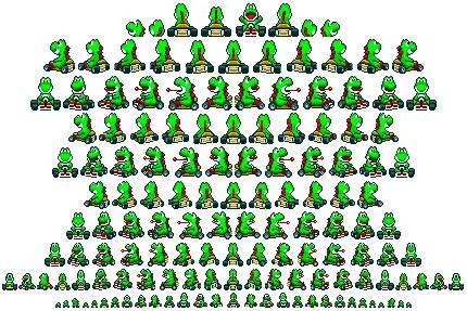 Image result for Pikachu Mario Kart Sprite Sheet