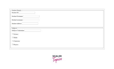 Toradh íomhá ar Use of FieldSet Tag in HTML
