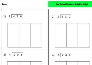 Image result for Long Division Grade 3 Using 1 Digit