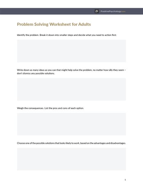 Image result for Advanced Problem Solving Skills Worksheet