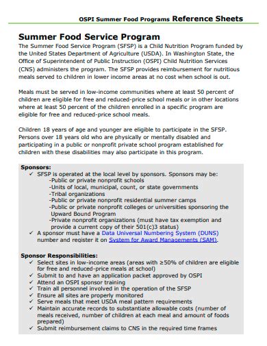 Image result for Example of Program Sheets