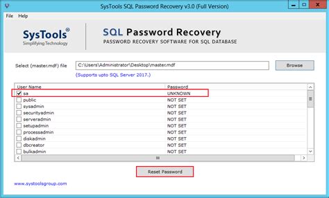 Toradh íomhá ar SQL Server Password Storage