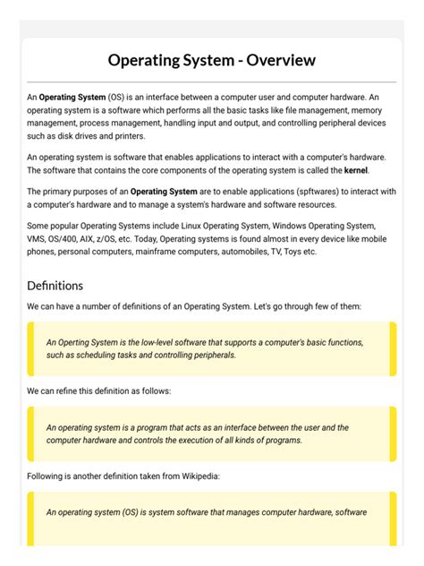 Toradh íomhá ar Summary of Operating System Introduction