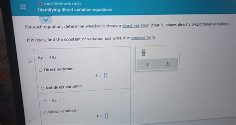 Image result for Examples of Direct Variation Equations