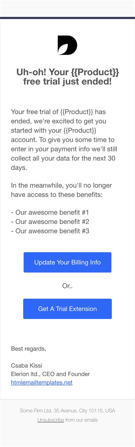 Welcome Email Template HTML Code に対する画像結果