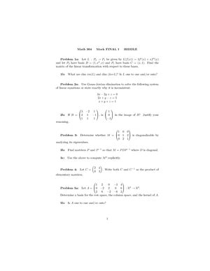 Image result for Lecture 18 Linear Algebra Math 304