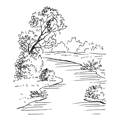 River Line Drawing に対する画像結果