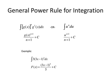 General Power Rule for Integration Worksheet に対する画像結果