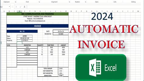 Fully Automatic Invoice in Excel に対する画像結果