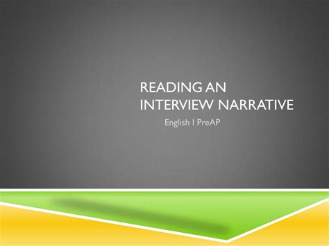 Image result for Narrative Interview Structure