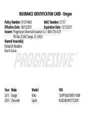Afbeeldingsresultaten voor Progressive Insurance Identification Cards