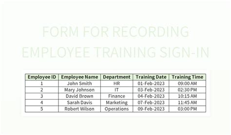 Image result for Excel Training Transcript Form