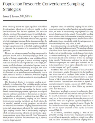 Image result for Justification for Using Convenience Sampling