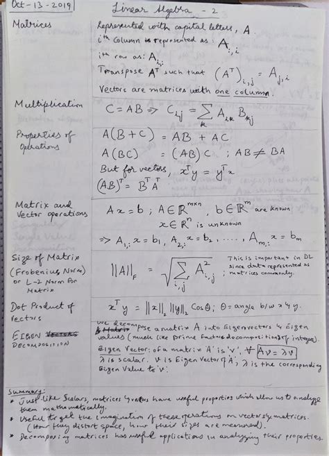 Image result for Linear Algebra Notes