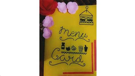 Image result for How to Design a Menu Card Made through Drawing Using Colours