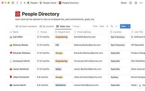 Image result for Notion Database Examples