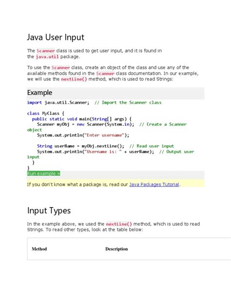 Image result for Bringing In. User Input Java