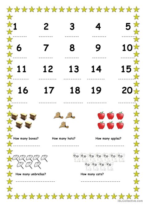 Image result for ESL Numbers Worksheets for Adults