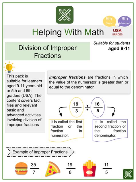 Afbeeldingsresultaten voor Improper Fraction Math Problems