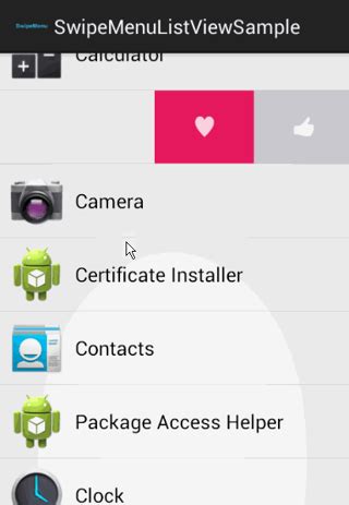 Image result for Android ListView Left-Right