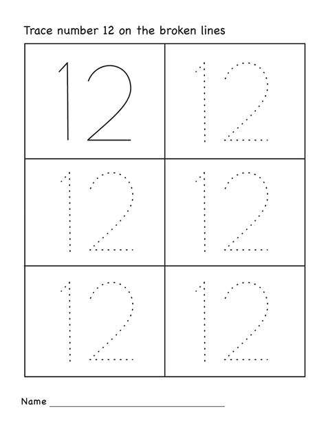 Afbeeldingsresultaten voor Number 12 Math Worksheets