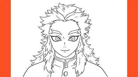 How to Draw Rengoku Demon Slayer に対する画像結果