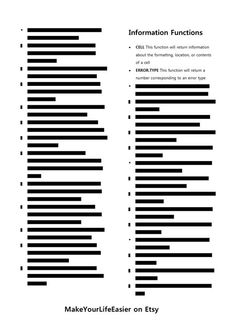 Image result for Excel Functions and Formulas Cheat Sheet