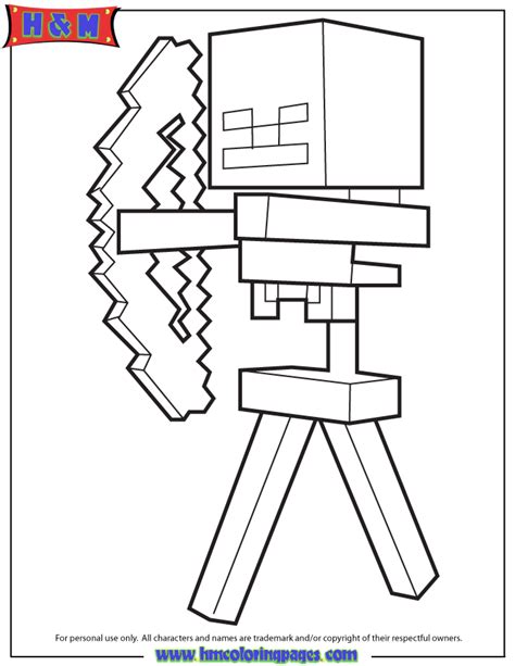 Image result for Minecraft Mutant Skeleton Coloring Pages