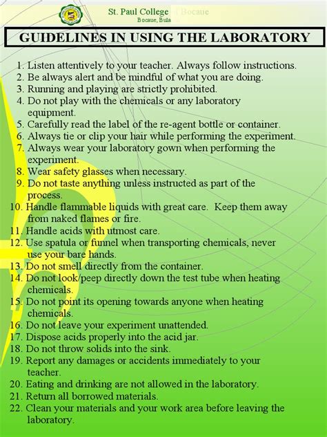 Image result for Lab Safety Guidelines